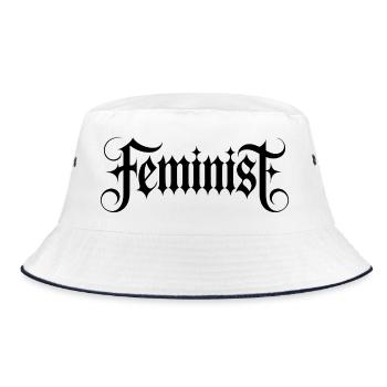 féministe - Bob - blanc/marine - Devant