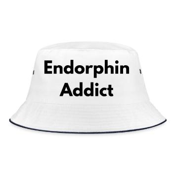 Endorphin addict - Bucket Hat - white/navy - Front