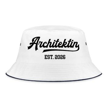 Architektin Architektur Studentin Abschluss 2026 - Bucket Hat - Weiß/Navy - Vorne