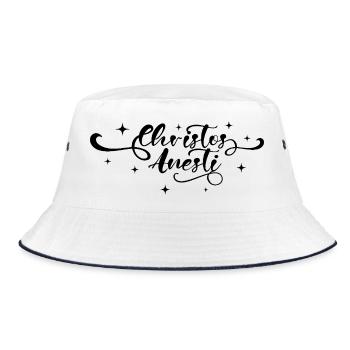 Pascha Christos Anesti Orthodox Easter - Bucket Hat - white/navy - Front