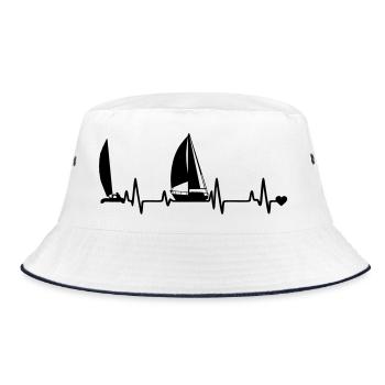 Sail - Bucket Hat - Weiß/Navy - Vorne