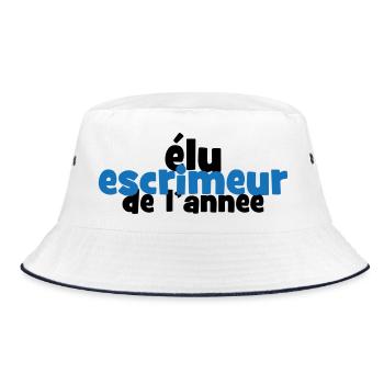 Design élu escrimeur de l'année bleu et noir - Bob - blanc/marine - Devant