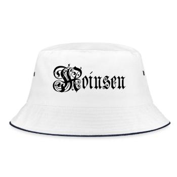 Moinsen! – Das Original für echte Nordlichter - Bucket Hat - Weiß/Navy - Vorne