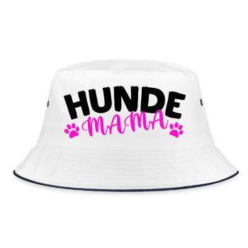 Hunde Mama - Bucket Hat - Weiß/Navy - Vorne