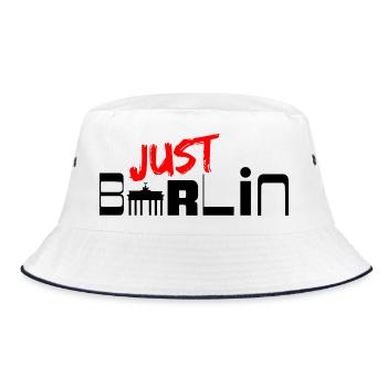 JUST BERLIN, CAPITAL STATEMENT, DIT IS BERLIN - Bucket Hat - white/navy - Front