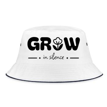 Grow in Silence - Bucket Hat - white/navy - Front