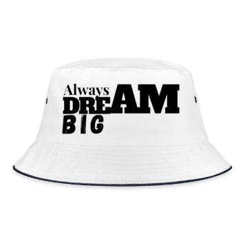 T-shirt typographique Rêve Gros - Bob - blanc/marine - Devant