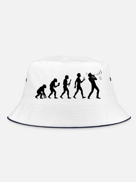 Instrument Harmonica Evolution Harmonica - Bucket Hat - white/navy - Front