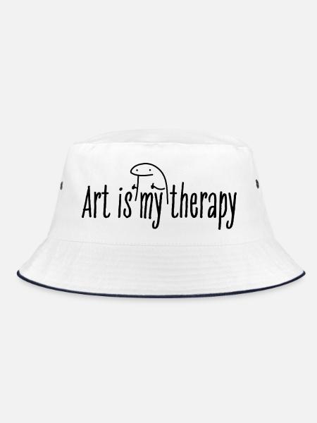 Art is my therapy - Bucket Hat - Weiß/Navy