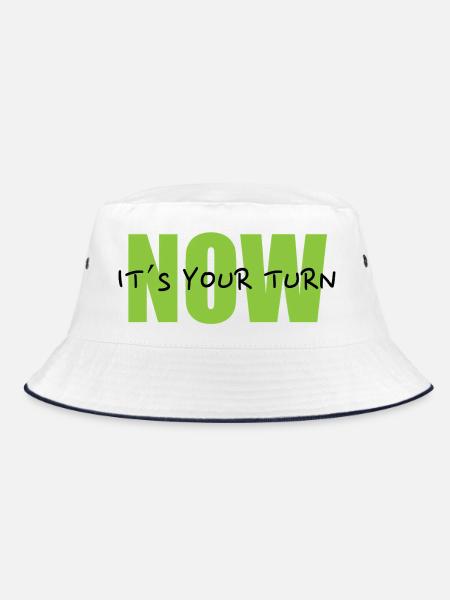 NOW – It´s your turn - Bucket Hat - Weiß/Navy