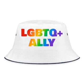 LGBTQ Ally Pride - Bucket Hat - Weiß/Navy - Vorne