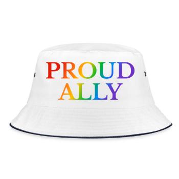 LGBTQ Ally Pride - Bucket Hat - Weiß/Navy - Vorne