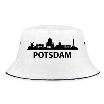 Potsdam SKYLINE - Bucket Hat - Weiß/Navy - Vorne