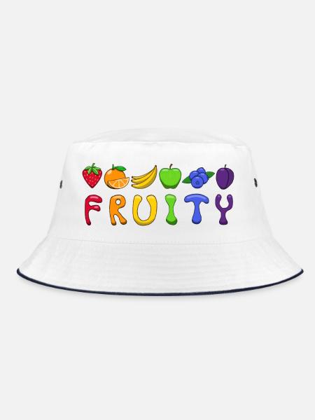 fruchtig - Bucket Hat - Weiß/Navy