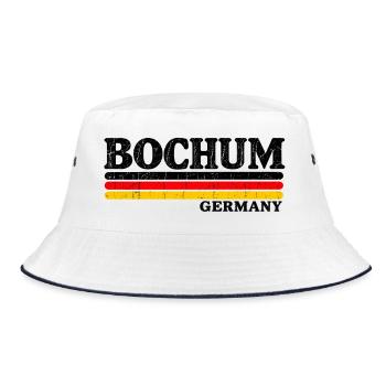 Bochum - Ruhrpott - Deutschland - Germany - Bucket Hat - Weiß/Navy - Vorne