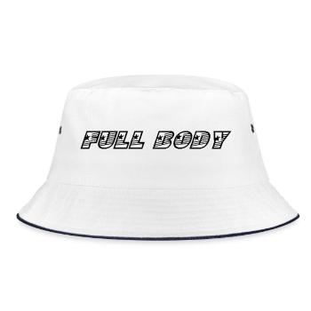 FULL BODY - Bucket Hat - white/navy - Front