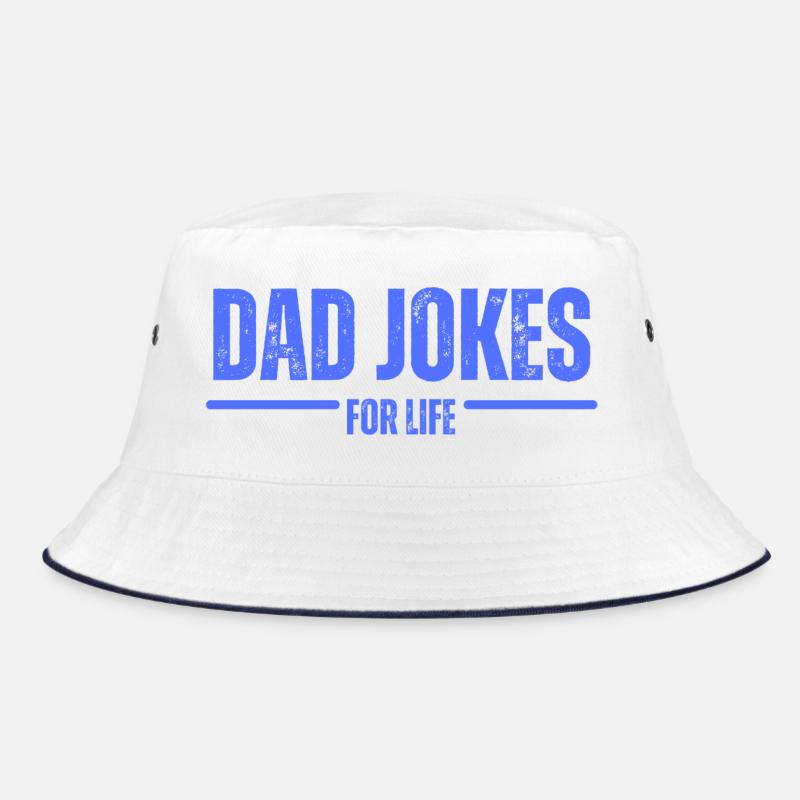 Papa-Witze fürs Leben - Bucket Hat - Weiß/Navy