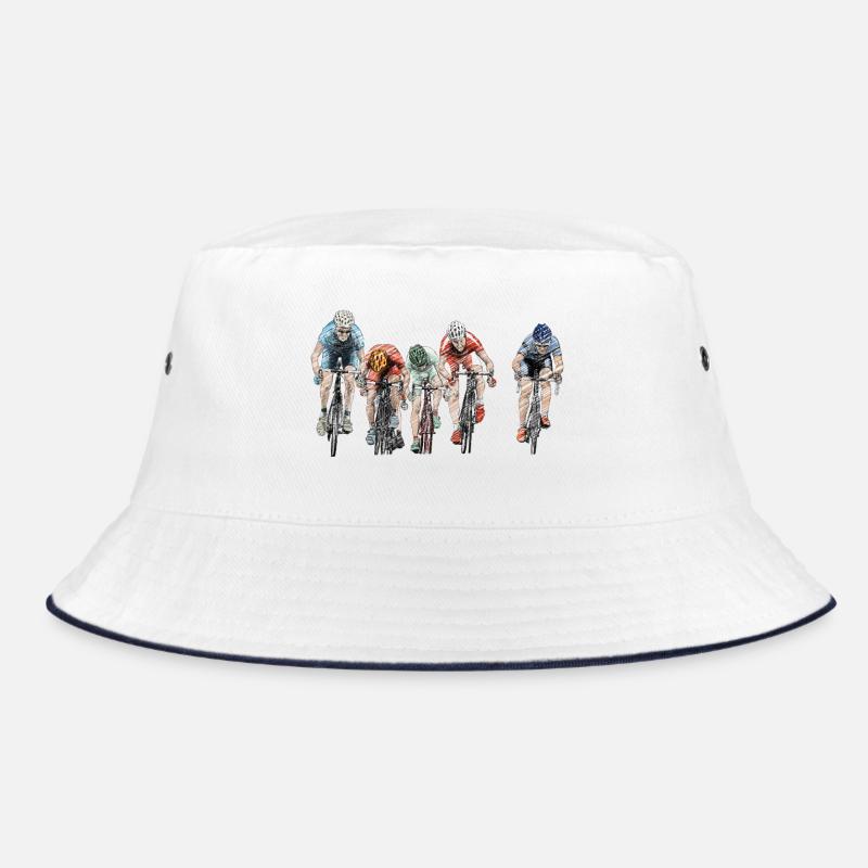 Rennen - Bucket Hat - Weiß/Navy