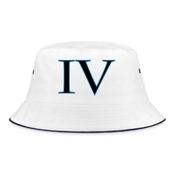 roman4 - Bucket Hat - Weiß/Navy - Vorne