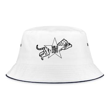 Sport Sportler Tiger Tier Fun Sprüche Geschenk - Bucket Hat - white/navy - Front