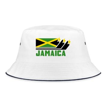 Jamaïque / Cadeau / Caraïbes / Reggae / Kingston - Bob - blanc/marine - Devant
