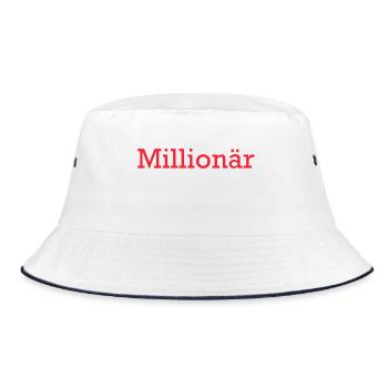 Millionär Millionaire Million - Bucket Hat - white/navy - Front