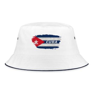 Cuba Drapeau / Caraïbe Cadeau - Bob - blanc/marine - Devant