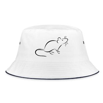 rat a besoin d’attention et d’amour - rats domestiques - Bob - blanc/marine - Devant