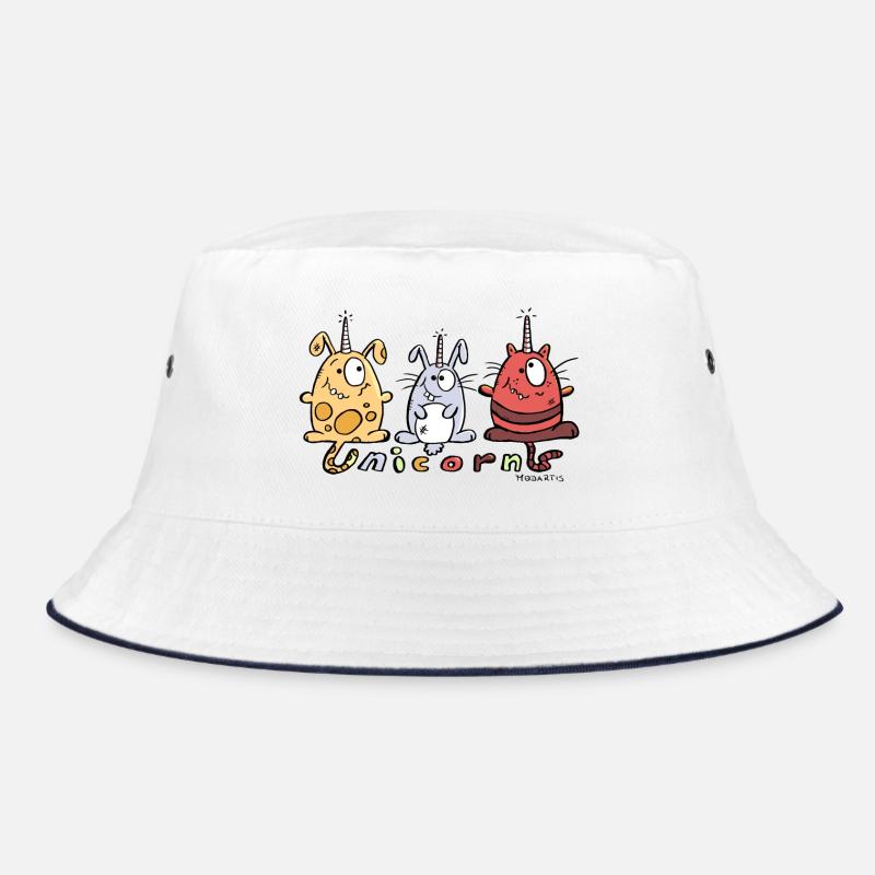 Three Funny Unicorns Bucket Hat