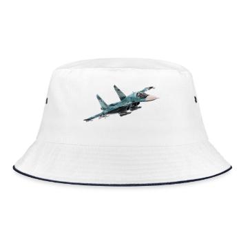 Sukhoi Su-34 - Bucket Hat - white/navy - Front