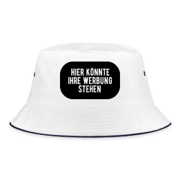 Hier könnte ihre Werbung stehen - Bucket Hat - Weiß/Navy - Vorne