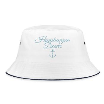 Hamburger Deern aus Hamburg - Bucket Hat - Weiß/Navy - Vorne