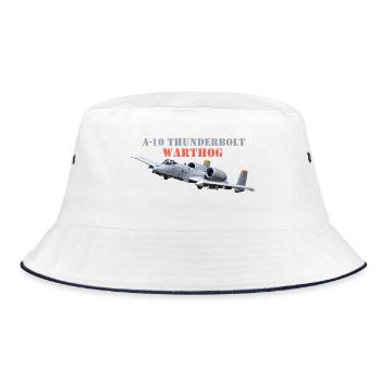 A-10 Thundertbolt - Bucket Hat - white/navy - Front