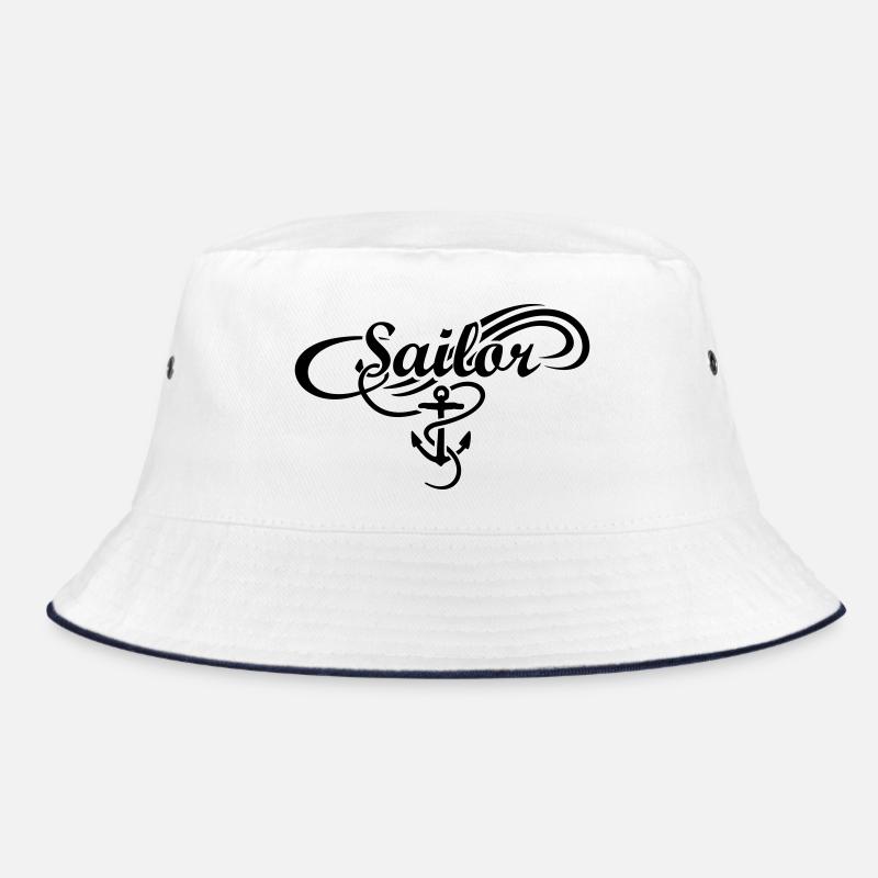 Sailor Waves Anchor Sail Sailing Bucket Hat