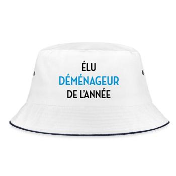 Mover Frachtführer Déménageur Déménagement - Bucket Hat - white/navy - Front