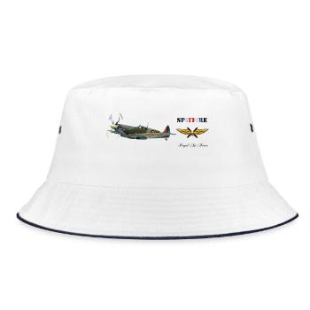 Spitfire - Bucket Hat - white/navy - Front