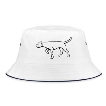 Magyar Vizsla - Bucket Hat - white/navy - Front
