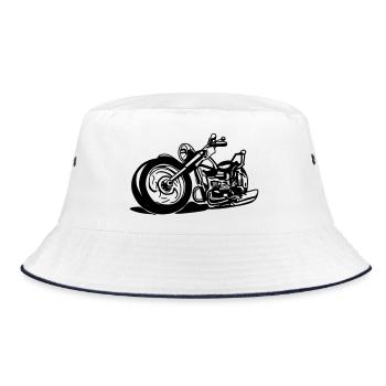 Chopper / motorcycle - Bucket Hat - white/navy - Front