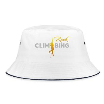 FELSKLETTERN - Bucket Hat - Weiß/Navy - Vorne
