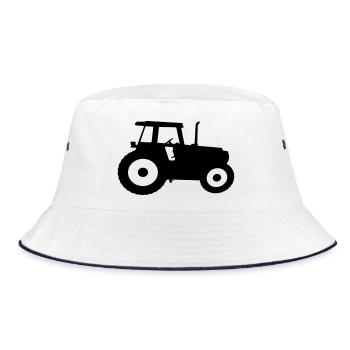 Tracteur silhouette silhouette machine agricole - Bob - blanc/marine - Devant