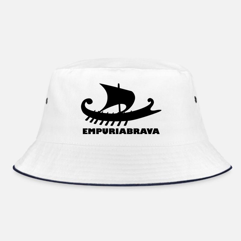 Schiff Empuriabrava - Bucket Hat - Weiß/Navy