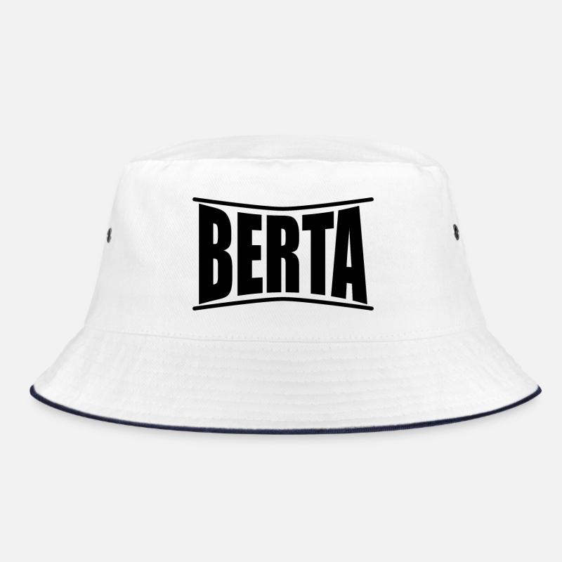 Berta T-Shirt Geschenkidee - Bucket Hat - Weiß/Navy