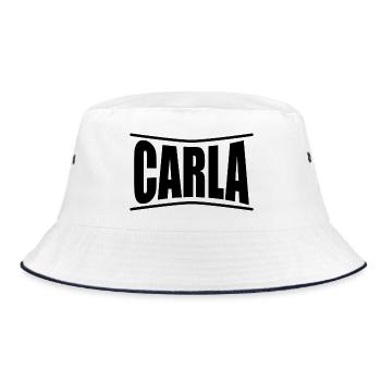 t-shirt Carla t-shirt gift idea - Bucket Hat - white/navy - Front