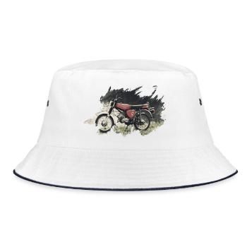 Enduro S51 - Bucket Hat - white/navy - Front