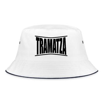 Tramatza t-shirt Sardinia gift idea - Bucket Hat - white/navy - Front