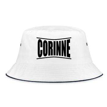 Idée cadeau t-shirt Corinne - Bob - blanc/marine - Devant