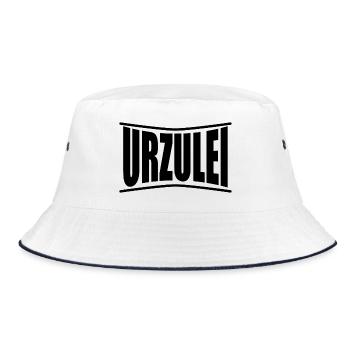 Urzulei t-shirt Sardinia gift idea - Bucket Hat - white/navy - Front