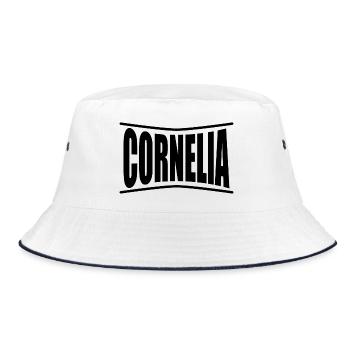 Cornelia t-shirt gift idea - Bucket Hat - white/navy - Front