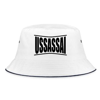t-shirt Ussassai t-shirt Sardinia gift idea - Bucket Hat - white/navy - Front