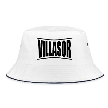 t-shirt Villasor t-shirt Sardinia gift idea - Bucket Hat - white/navy - Front